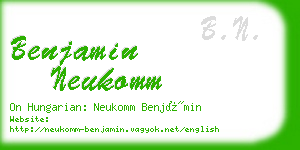 benjamin neukomm business card